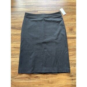 Gap Skirt Womens 6 Dark GrayPencil Knee Length Side Zip Cotton Blend